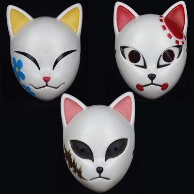 Japanese Anime Demon Slayer Mask Kimetsu No Yaiba Cosplay Sabito Kamado Tanjirou Halloween Party Costume Props ABS Masks