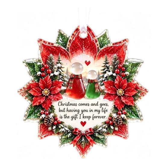Christmas Hanging Ornaments Heartfelt Holiday Keepsake Ornament, Acrylic Decoration for Loved Office Party Decor Ones, Tree Pendant Home Party,