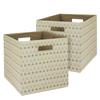 Fabric Cube Storage Bins 2 Pack Versatile Storage Solution Home Office Organizing Toys Clothes Books Collapsible Indoor Use