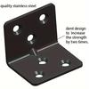 Stainless Steel L-Shaped Shelf Brackets - Heavy Duty, Adjustable, Waterproof & Sandproof with Screws for Industrial Use