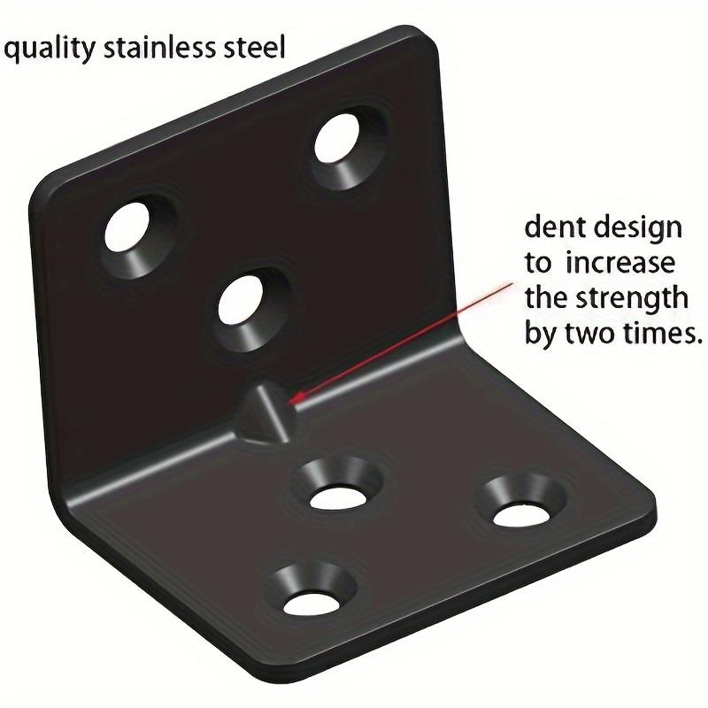 Stainless Steel L-Shaped Shelf Brackets - Heavy Duty, Adjustable, Waterproof & Sandproof with Screws for Industrial Use