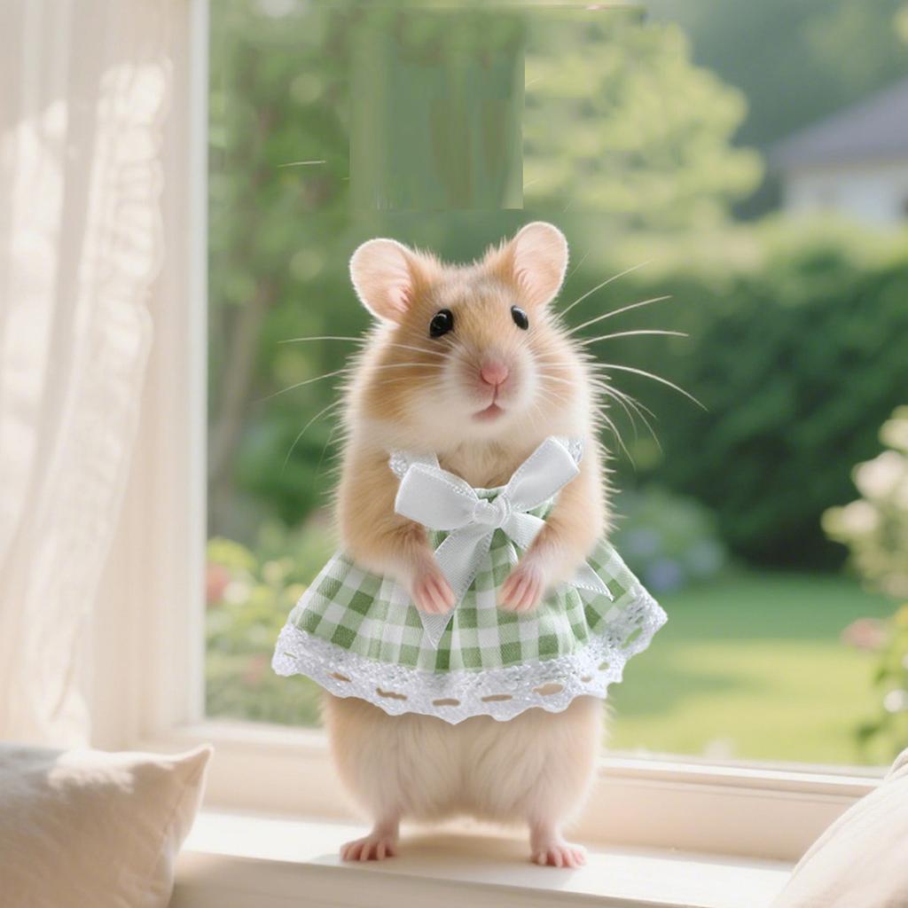 Süßes Baumwoll-Outdoor-Kleid für Hamster Syrischer Hamster Meerschweinchen Kleines Haustierkostüm