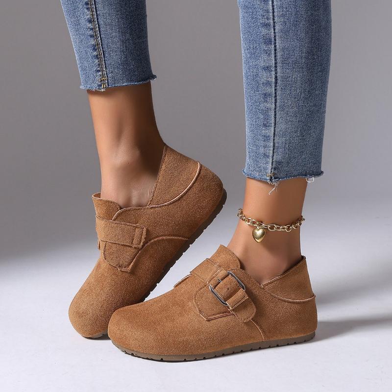 2026 New Women's Casual  Large Size  Lightweight New Fall Winter Shoes Vintage Style Cow Suede Leather Shoess