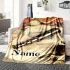 Vintage Map Theme Home Customize Your Name Blankets Comfortable Soft Lightweight Allseason Multipurpose Blanket For Picnics Sofas Offices Beds Living
