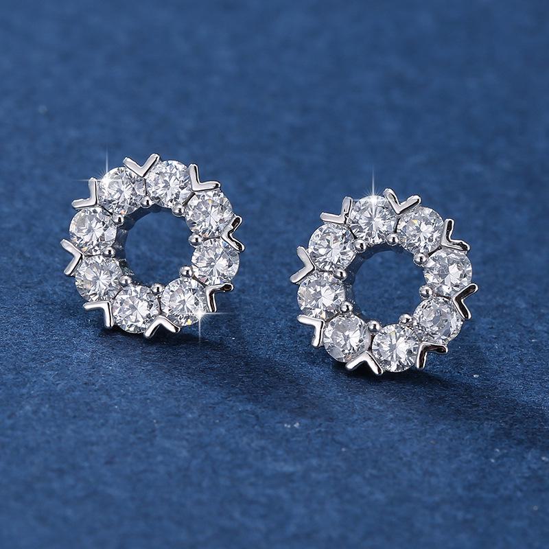 Seven-Colored Geometric Butterfly  Sunflower Earrings - Korean Style Women s Stud Accessories