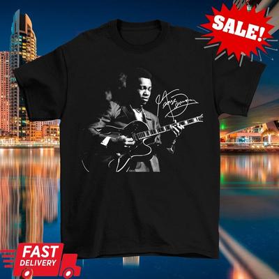 Signatur Retro George Benson Hemd Kurzarm Schwarz Unisex S-2345XL