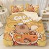Cute Capybara Duvet Cover Pillowcase Bedding BoyGirl Bedroom Decoration Children-Gift Single Double Large SizeZip Duvet Cover