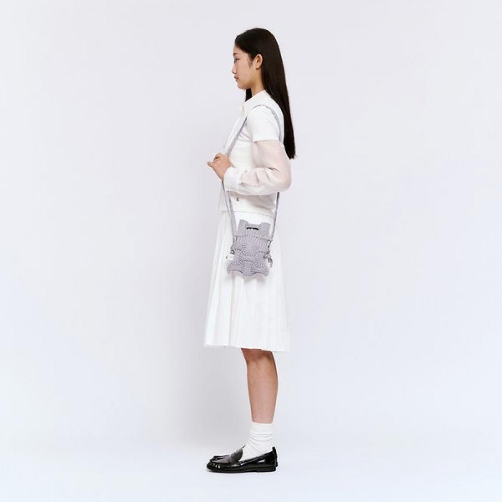 Pleatsmama Mini Crossbow Bag Glitter Silver