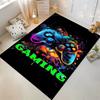 Colorful Gaming Controller Art Design Rug - Non-slip Rug Suitable for Living Room and Bedroom Sofas.