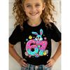 Kids Easter Bunny Print Cotton Tshirt Girls Casual Short Sleeve Tshirts Childrens Cartoon Clothing Fashion 67 Sxi Seven