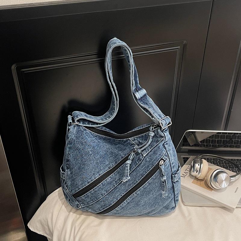

Niche denim bag women s tote bag large capacity fashion shoulder bag high value large bag