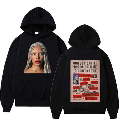 Hanorac Retro Beyoncé Denim Carter Tour pentru Bărbați Album Harajuku Hanorac Hip Hop Pulover Îmbrăcăminte Sport Modă Toamnă și Iarnă Hanorac Unisex