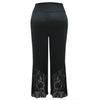 Women Casual Plus Size Lace Loose Wide Leg Leggings Sports Pants