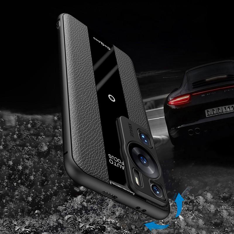 Q.COO For Huawei P60/P60 Pro Fall Proof Case PU Leather+TPU+Acrylic Phone Shell