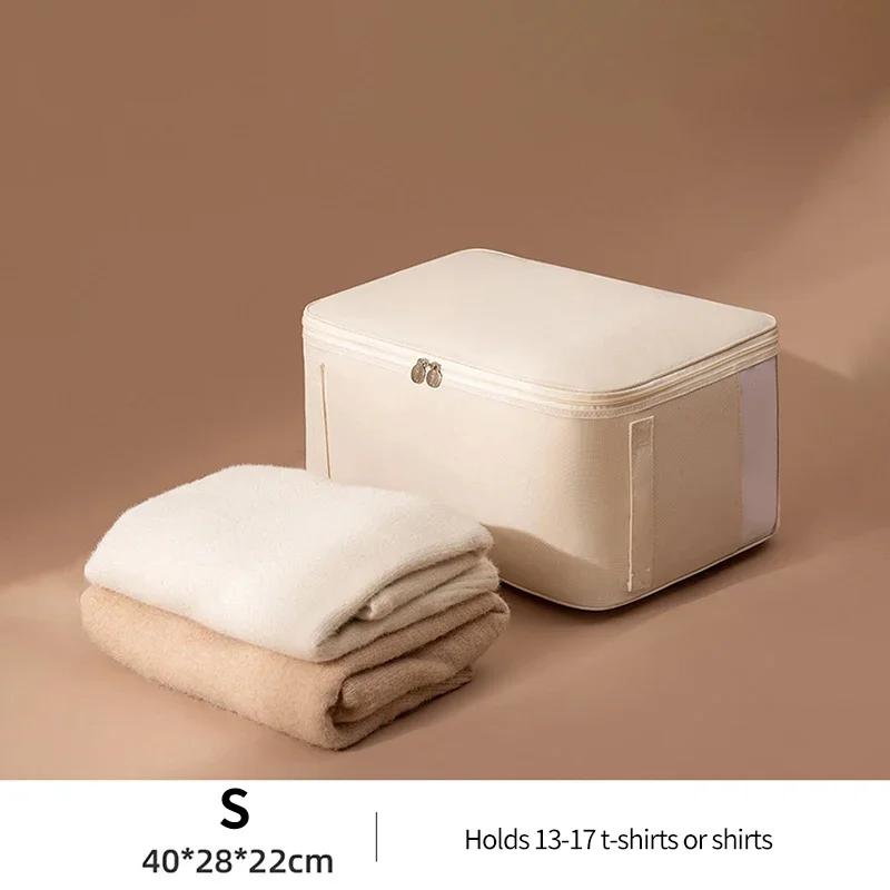 

Большая сумка для хранения одежды, органайзер для шкафа-гардероба, Оксфорд, складная стеганая сумка большого размера, водонепроницаемый органайзер для одеяла и пододеяльника