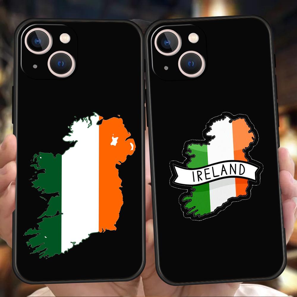 Luxury TPU Soft Phone Case For iPhone 17 Air 16E 16 11 15 14 Pro MAX 12 13 7 8 Plus X XR XS SE 2022 Cover Ireland Flag