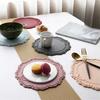 1 set de table en silicone et dentelle, dessous de verre antidérapant, accessoire de cuisine, dessous de verre rond, dessous de verre