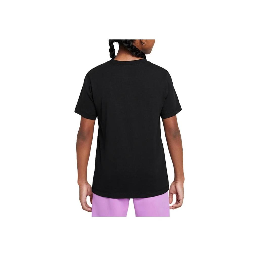 Nike Sportswear T-Shirt Fashion Soft Casual Short Sleeve Kids Tops Black HM5854-010
