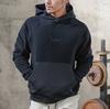 Autumn and Winter New Solid Color Fleece Sweater Men's Tide Brand Large Size Pullover Hoodie Outdoor Warm Top Trendy