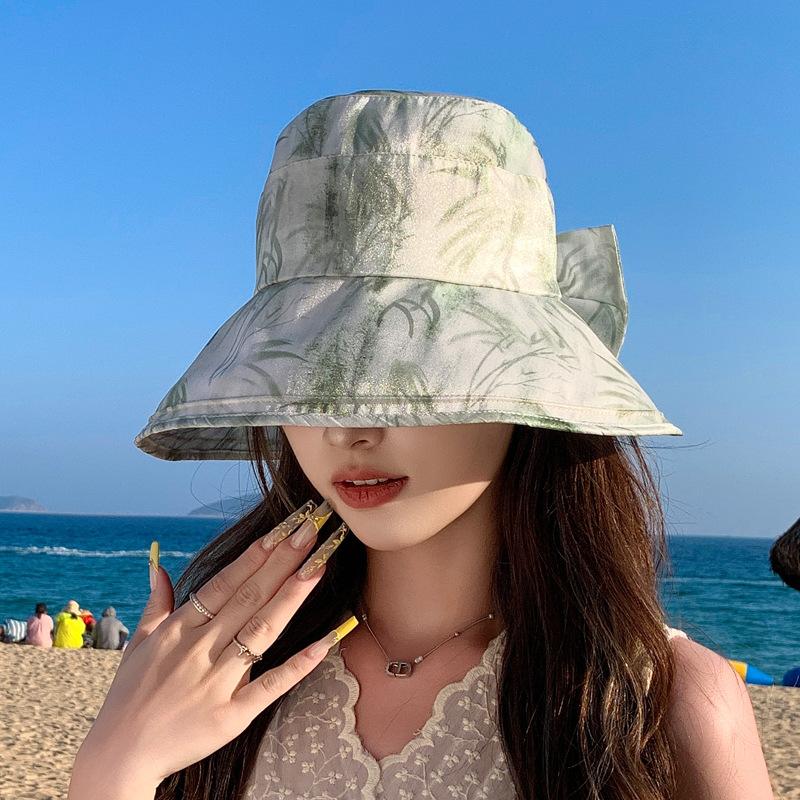 Summer Big-brimmed Sun Hat Children Outdoor Travel Face Protection Sun Bucket Hat Fashion Show Face Small Sun Hat