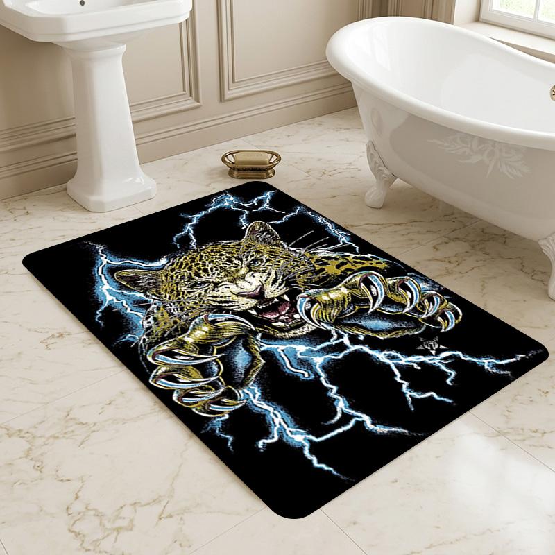 Thunder Leopard Living Room Nonslip Area Rug Soft Carpet For Bedroom Game Playroom Sofa Office Home Decor Doormat Christmas Gift C926820