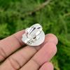 925 Silver Natural Rainbow Moonstone Solitaire Flower Adjustable Ring