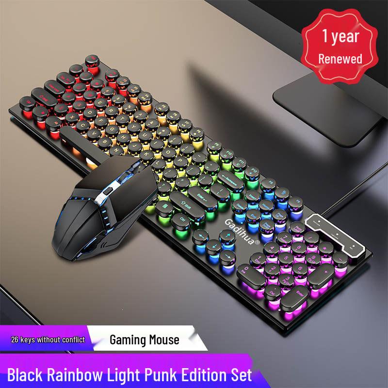 USB Wired Mechanical Feel Keyboard for Gaming and Office