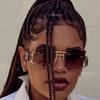 Steampunk Rivet Vintage Rimless Sunglasses Women For Men Luxury Brand Designer Outdoor Travel Metal Hip Hop Party Sun Glasses