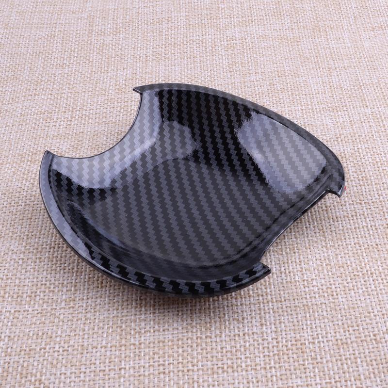 4Pcs Carbon Fiber Style Exterior Side Door Handle Bowl Cup Cover Trim Fit for Toyota Corolla 2003-2013