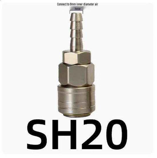 C-Type Self-Locking Air Hose Quick Connector for Compressors & Pneumatic Tools