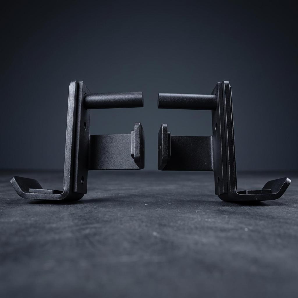 Rack de musculation Haches J Noir Mat Renforcé pour Haltérophiles, Athlètes