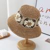Bucket Internet Celebrity Woven Flower Straw Hat Bucket Hat Women's Versatile
