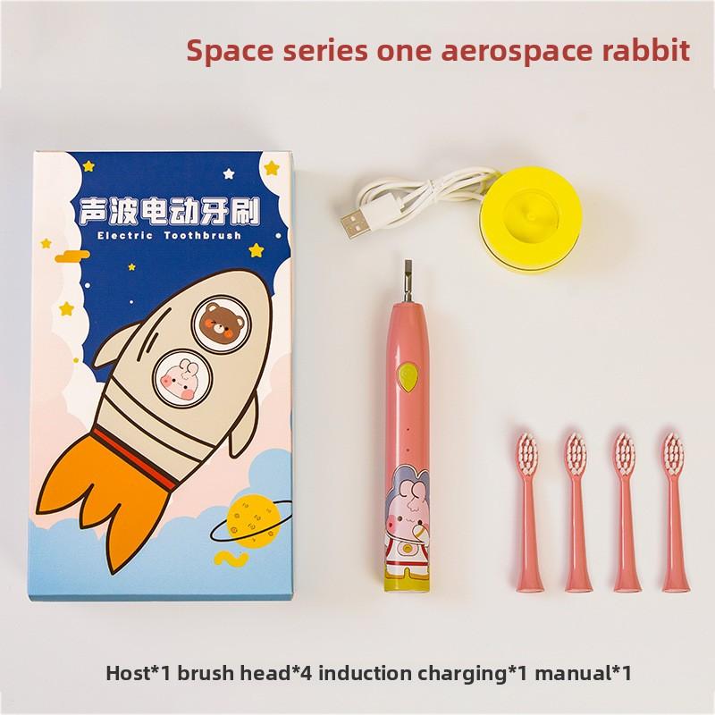 

Детская электрическая зубная щетка Sonic в подарочной коробке с индукционной головкой DuPont, сиденье для зарядки, водонепроницаемое, с УФ-излучением