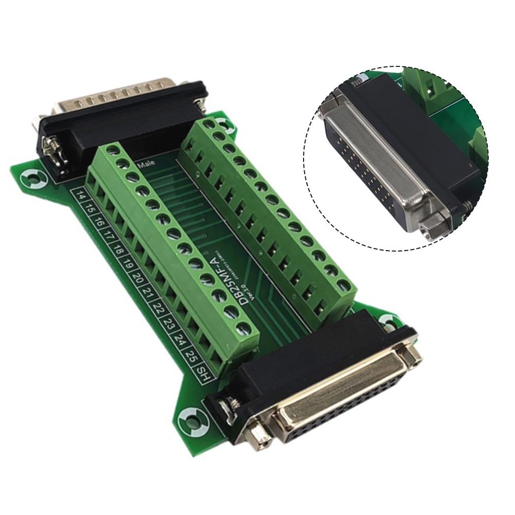 DB25MFA Terminal Block Adapter Solderless Male Female Connector Board for Electronics with to Terminal Correspondence