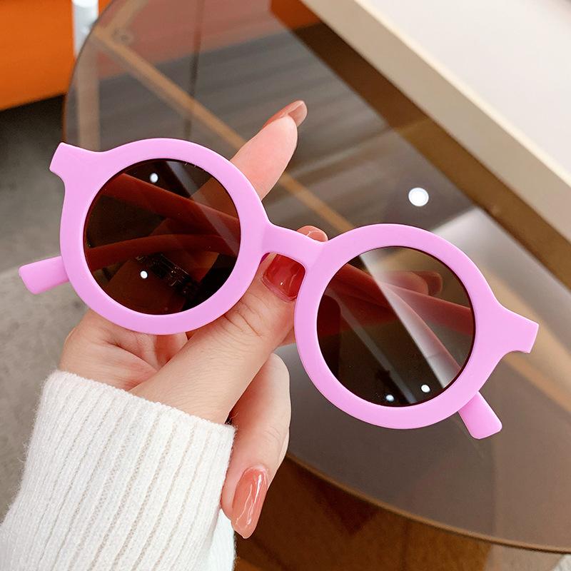 Children's sunglasses inset style round frame 1-7 year old baby sunglasses sun shading sun protection