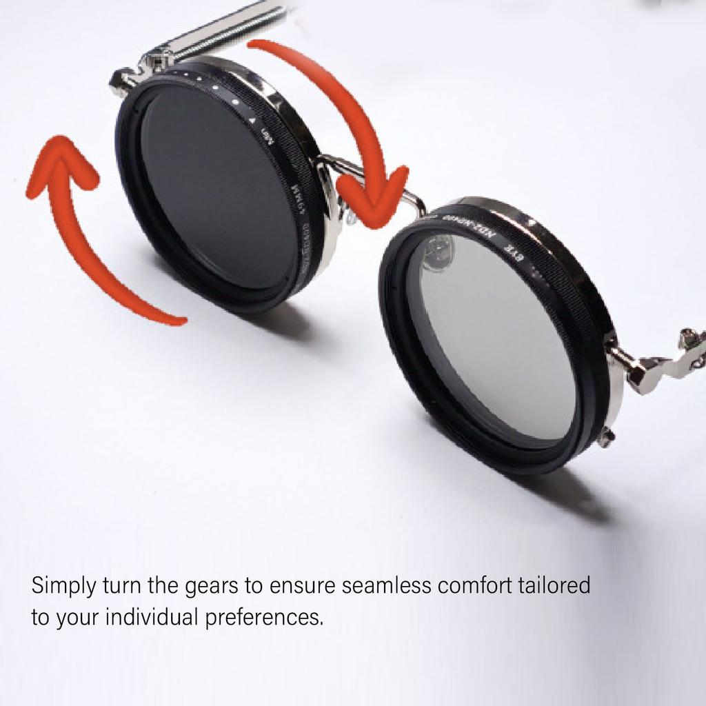 Nastavitelné tónované sluneční brýle 9 rychlostí ND2-400 filtr 49MM kulaté polarizované rybářské sluneční brýle pro venkovní průzkum