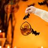 2025 Halloween 2D Ghost Reading Ornament Countdown Set 24 Days Advent Calendar Stained Glass Window Hanging Suncatchers for Home Decor