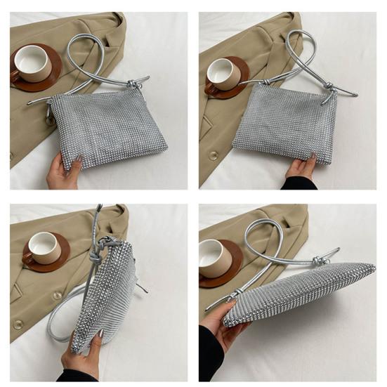 Rhinestone Akşam El Çantası Kadın Parlak Cüzdan Omuz Çantası Ayarlanabilir Askılı Parıltılı Çapraz Askılı Çanta Partiler için Mezuniyet Randevu