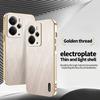 KADEM Hülle für Realme 14 5G Galvanisiert Seidenstruktur PU + TPU Handy-Rückseite