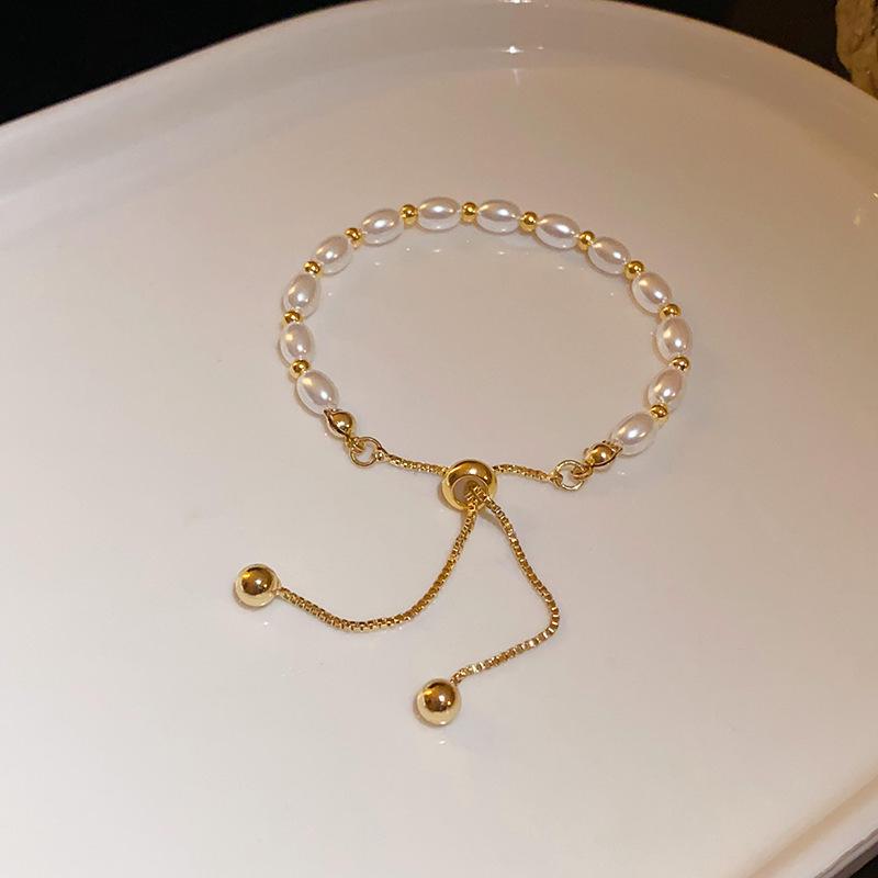 French Retro Pearl Beaded Bracelet - Elegant, Versatile Fashion Jewelry for Women