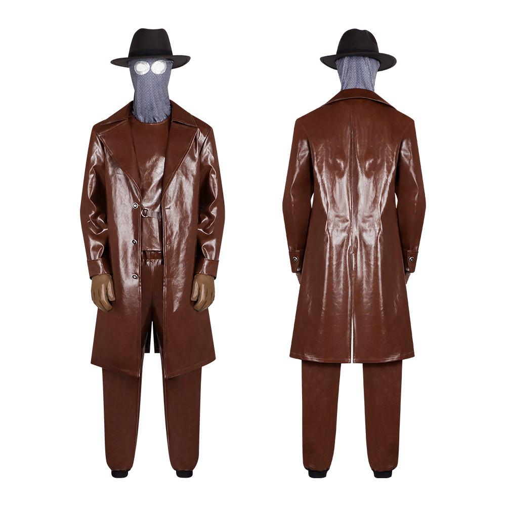 Spider Man Noir Cosplay Costume With Hood For Anime Fans
