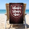 EnglFootball Crest Beach Towel - Soft, Absorbent Microfiber, Lightweight, Ideal for The Beach, Parties, Travel, Camping fan gifts
