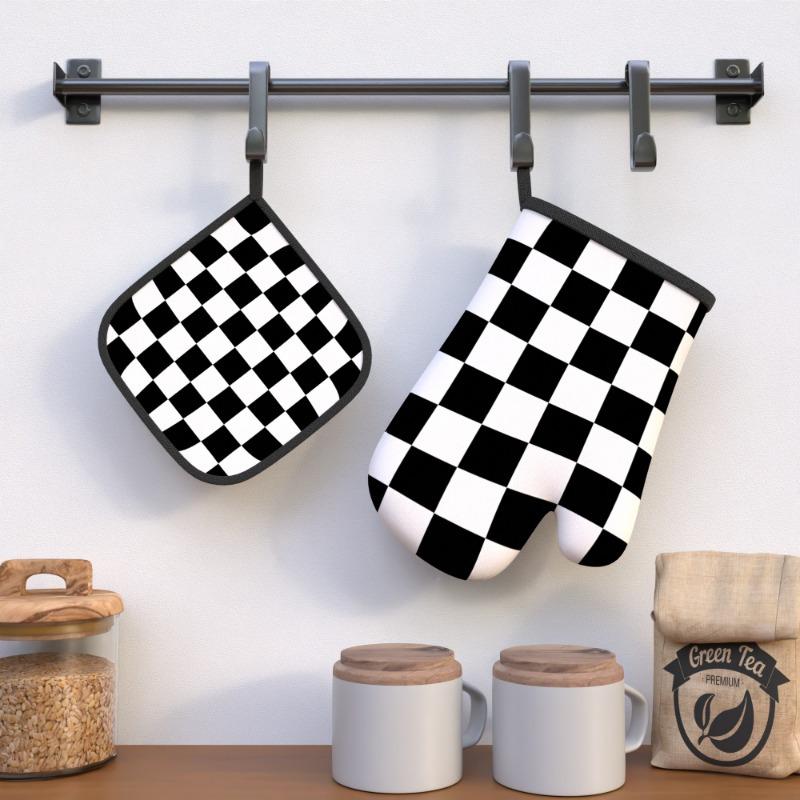 2PC Kitchen Heat Re2PCi2PCtant Pot Holder2PC Oven Mitt2PC High-Temperature Hot Pad2PC Potholder2PC F