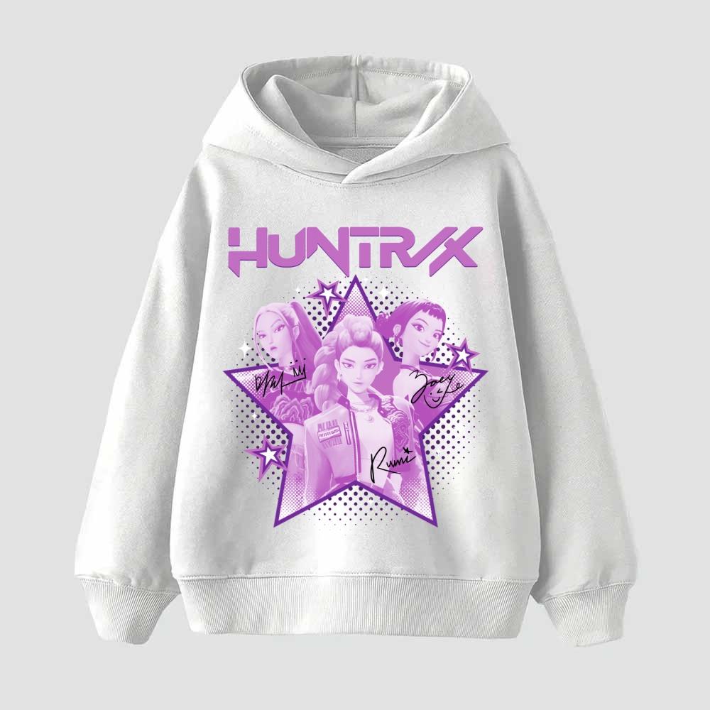 Children's Hoodie  K-pop Demon Hunters Hoodies Girl Thin Hooded Sweatshirt Hood Sportswear Long Sleeve Kids Clothings
