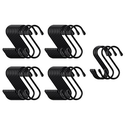 Small 100mm Black 45 Pieces Pieces X 15 TAKAGI Small Item Hanging Organizer Load Capacity 12kg Black Made In Japan S-Hook (3 Bags)