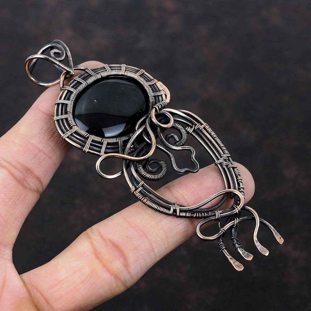 Sugilite Pendant Copper Wire Wrapped Pendant Handmade Decent Pendant Copper Jewelry Wire Wrap Jewelry Original Gemstone Pendant Gift For Her