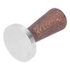 58mm Tamper Werkzeug Schwarznuss 304 Edelstahl Tragbarer Kaffeetamper für Zuhause Kaffeegeschäft
