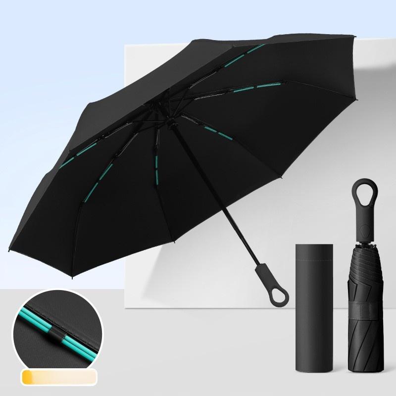 Creative Fully Automatic Ring Buckle Umbrella Portable Parasol Thickened Vinyl Sun Protection Sun Protection Sun And Rain Dual-P