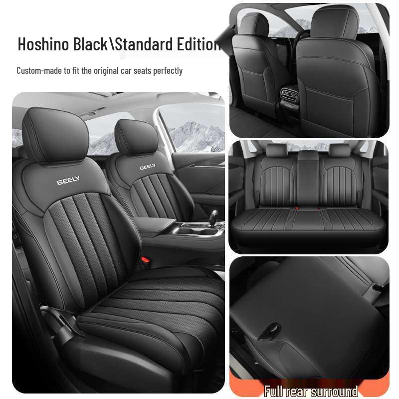 Perforated Leather Car Seat Covers for Geely Emgrand 5th Gen, All-Season, Vehicle-Specific, Full Coverage Seat Covers