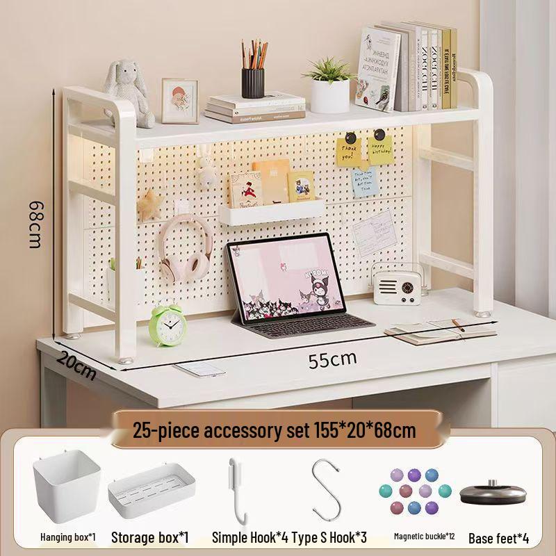 Iron Art Pegboard Bookshelf & Desk Organizer for Home or Dorm